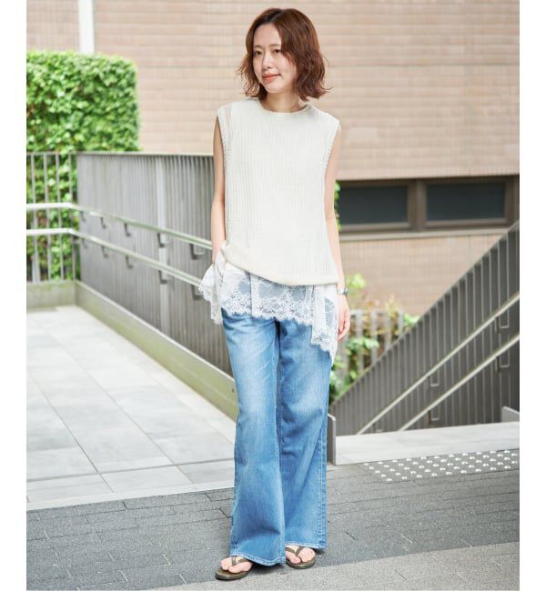 SLOBE IENA「《追加》レースコンビノースリカットソー」|Tシャツ・カットソー|