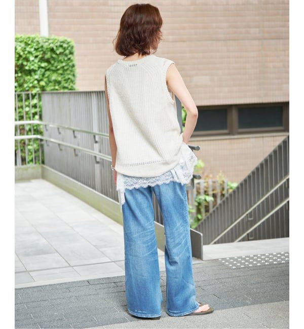 SLOBE IENA「《追加》レースコンビノースリカットソー」|Tシャツ・カットソー|