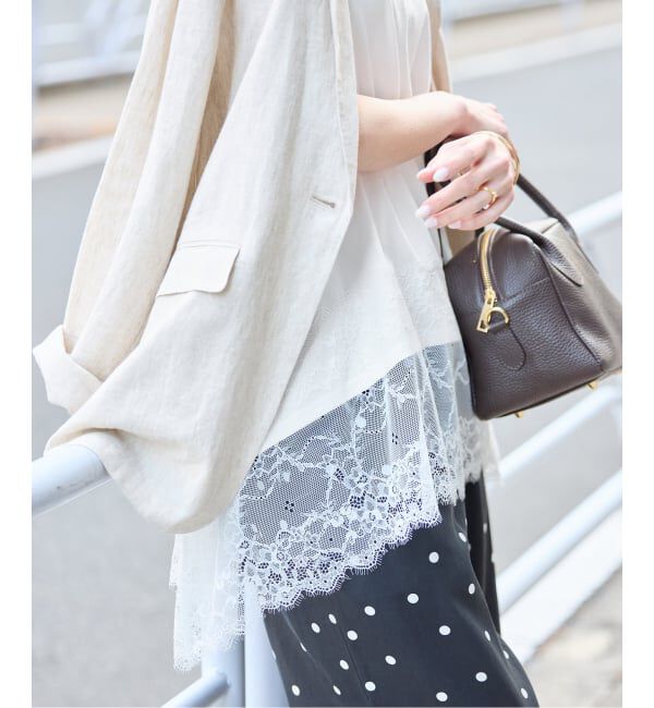 SLOBE IENA「《追加》レースコンビノースリカットソー」|Tシャツ・カットソー|
