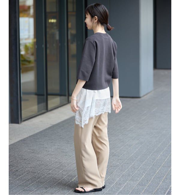 SLOBE IENA「《追加》レースコンビノースリカットソー」|Tシャツ・カットソー|