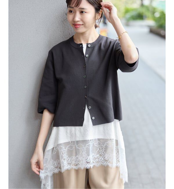 SLOBE IENA「《追加》レースコンビノースリカットソー」|Tシャツ・カットソー|