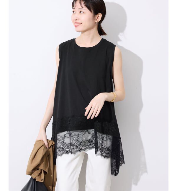 SLOBE IENA「《追加》レースコンビノースリカットソー」|Tシャツ・カットソー|