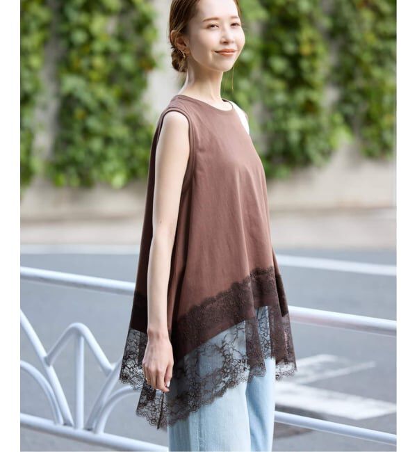 SLOBE IENA「《追加》レースコンビノースリカットソー」|Tシャツ・カットソー|