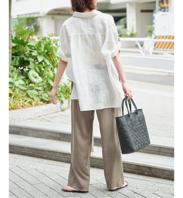 SLOBE IENA「《3サイズ展開/追加2》フィブリルストライプリラックスパンツ」|その他|