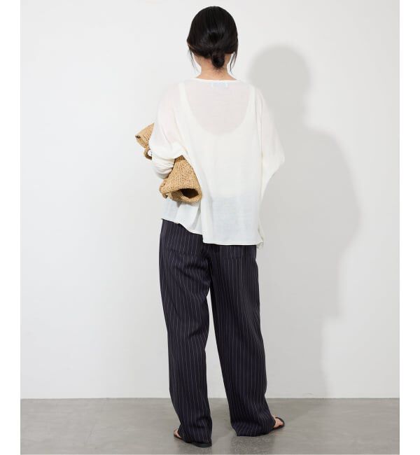SLOBE IENA「《3サイズ展開/追加2》フィブリルストライプリラックスパンツ」|その他|