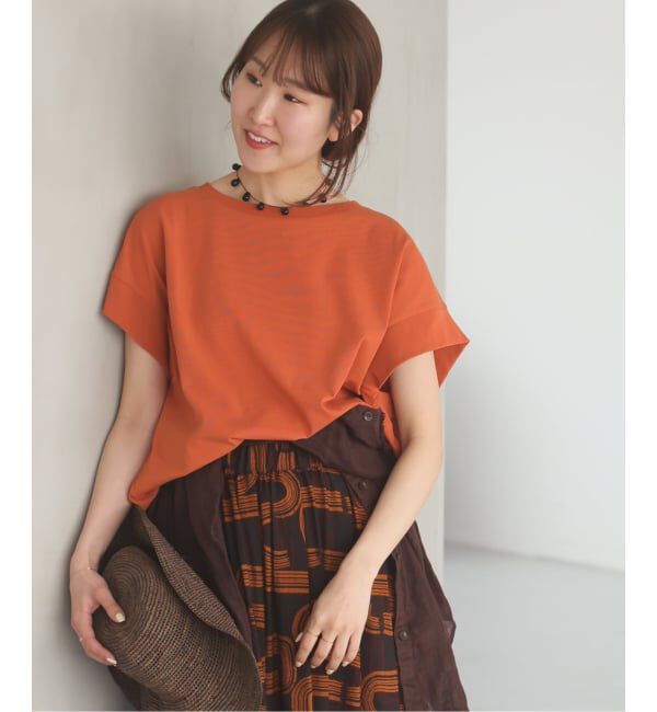 JOURNAL STANDARD relume「コットンドロップショルダー ドロストT」|Tシャツ・カットソー|オレンジ