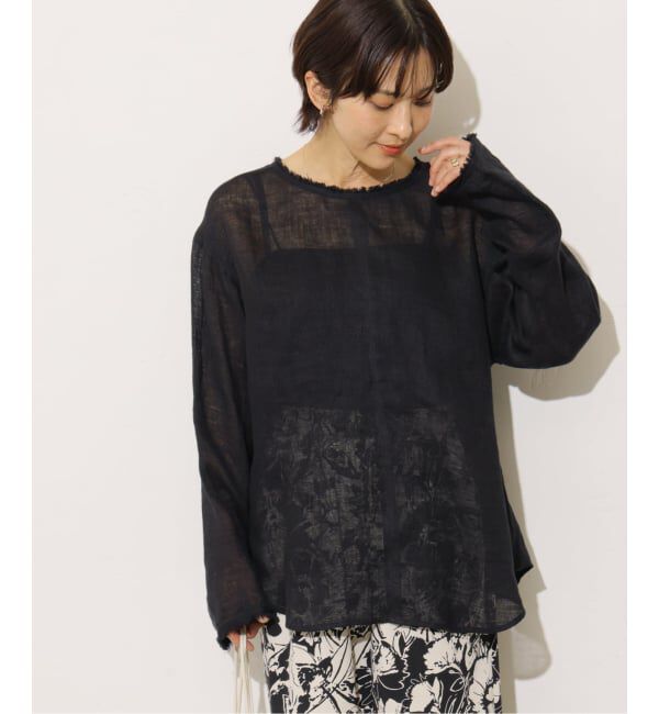 JOURNAL STANDARD relume「リネンガーゼ2WAYカーディガン」|シャツ・ブラウス|ブラック