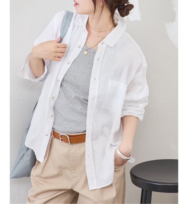 JOURNAL STANDARD「リネンレギュラーカラーシャツ」|シャツ・ブラウス|