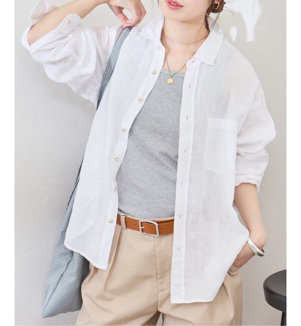 JOURNAL STANDARD「リネンレギュラーカラーシャツ」|シャツ・ブラウス|