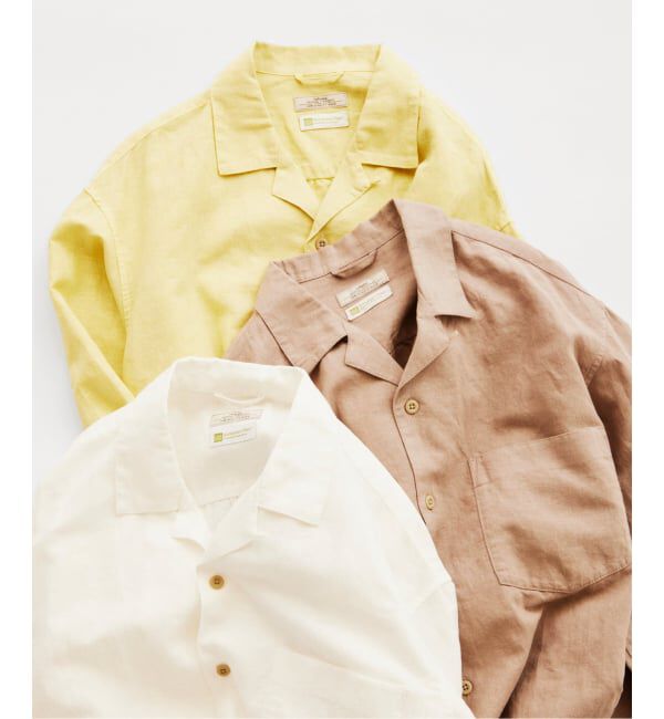 JOURNAL STANDARD relume「European Flax / ヨーロピアンフラックス 製品染め オープンカラーシャツ」|シャツ・ブラウス|