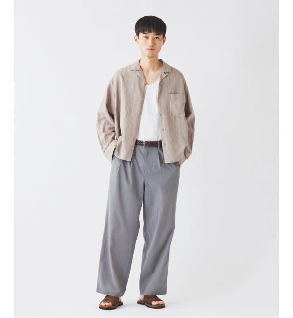 JOURNAL STANDARD relume「European Flax / ヨーロピアンフラックス 製品染め オープンカラーシャツ」|シャツ・ブラウス|