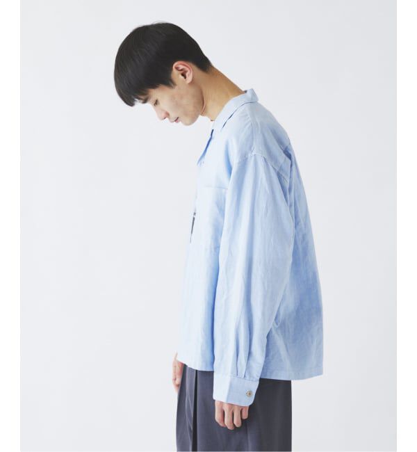 JOURNAL STANDARD relume「European Flax / ヨーロピアンフラックス 製品染め オープンカラーシャツ」|シャツ・ブラウス|