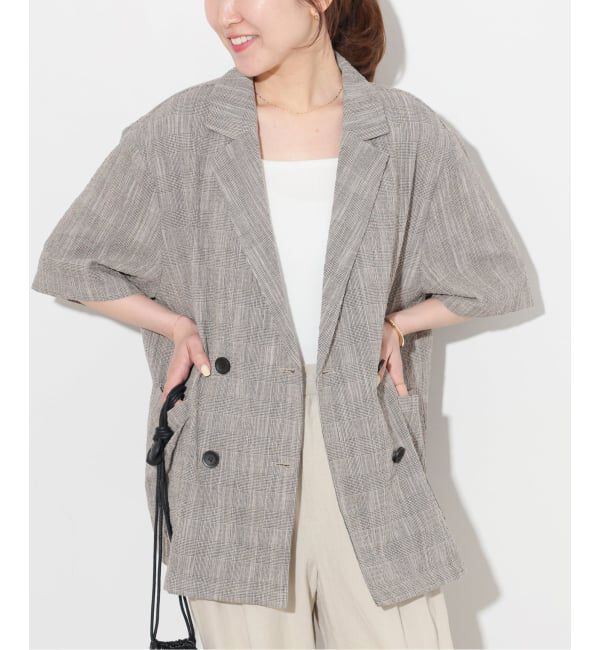 JOURNAL STANDARD relume「スラブハーフスリーブジャケット」|テーラードジャケット|