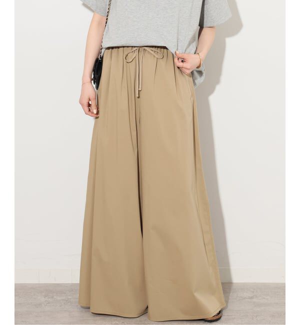JOURNAL STANDARD relume「《追加》【MULTI FUNC+】UVカット / 撥水 / ギャザーワイドパンツ」|その他|ベージュ