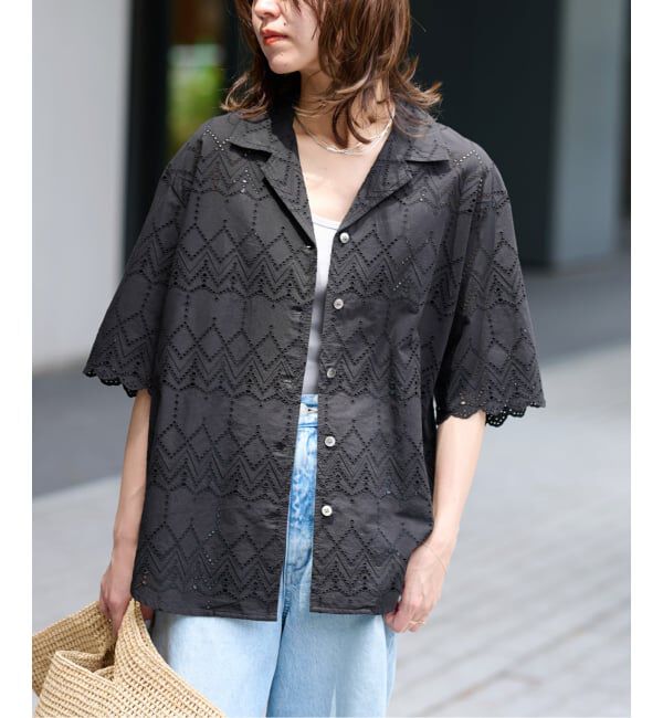JOURNAL STANDARD relume「《一部WEB限定追加》コットンカットワーク刺繍開襟シャツ」|シャツ・ブラウス|