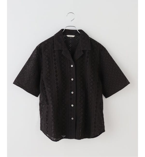 JOURNAL STANDARD relume「《一部WEB限定追加》コットンカットワーク刺繍開襟シャツ」|シャツ・ブラウス|ブラック A