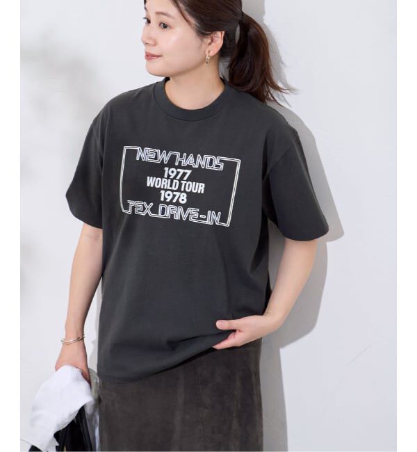 JOURNAL STANDARD「《WEB限定追加予約》別注【HANDTEX/ハンドテックス】プリントTEE」|Tシャツ・カットソー|ブラック A