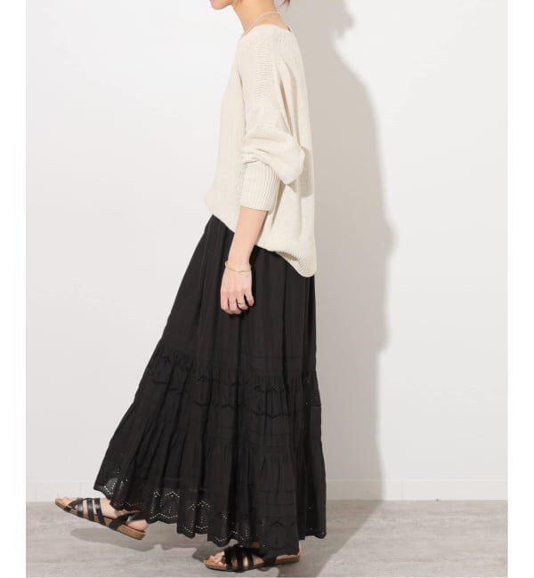 JOURNAL STANDARD relume「《WEB限定追加予約3》コットンボイルタック刺繍ロングスカート」|スカート|