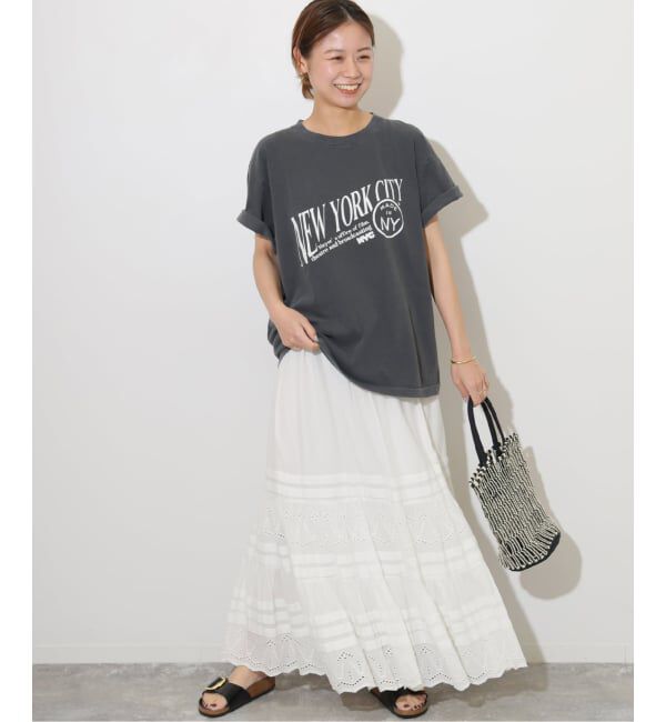 JOURNAL STANDARD relume「《WEB限定追加予約3》コットンボイルタック刺繍ロングスカート」|スカート|