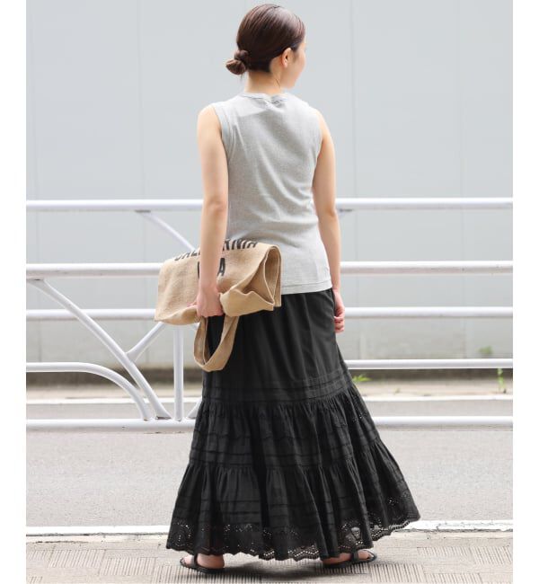 JOURNAL STANDARD relume「《WEB限定追加予約3》コットンボイルタック刺繍ロングスカート」|スカート|