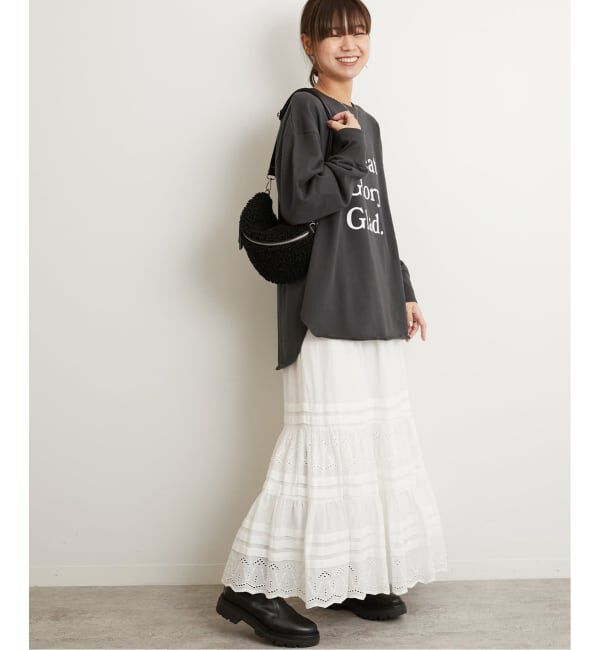 JOURNAL STANDARD relume「《WEB限定追加予約3》コットンボイルタック刺繍ロングスカート」|スカート|