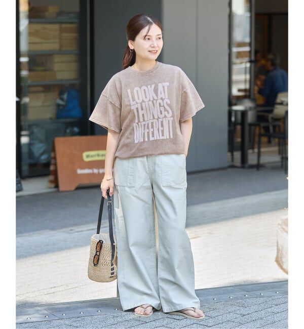 JOURNAL STANDARD「《追加2》ラウンドヘムピグメントT」|Tシャツ・カットソー|