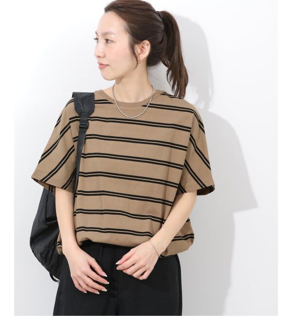 JOURNAL STANDARD relume「《追加予約》フレンチスリーブボーダーTシャツ」|Tシャツ・カットソー|