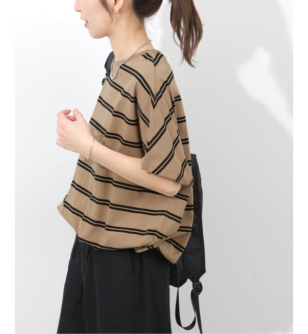 JOURNAL STANDARD relume「《追加予約》フレンチスリーブボーダーTシャツ」|Tシャツ・カットソー|