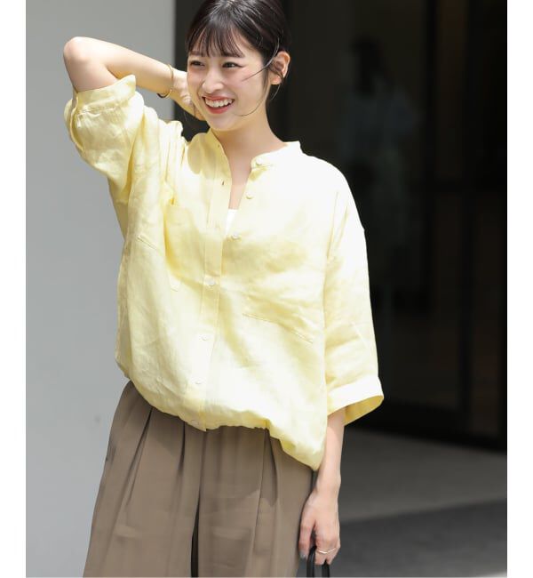 JOURNAL STANDARD relume「《予約》カラーリネンドロストシャツ」|シャツ・ブラウス|イエロー A