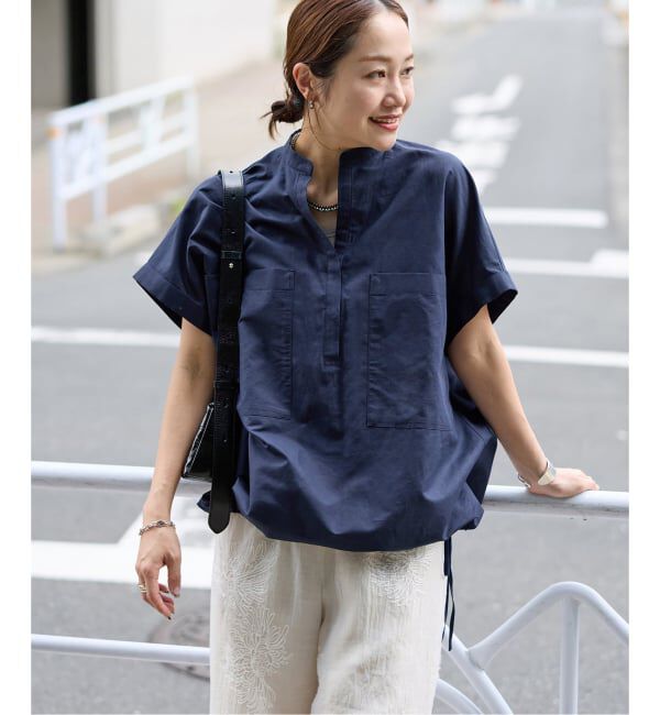 JOURNAL STANDARD「《追加予約2》ハードマンズリネンコットンフレンチスリーブスキッパーシャツ」|シャツ・ブラウス|