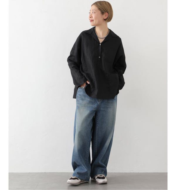 journal standard luxe「《追加予約》リネンワッシャー スキッパーシャツ」|シャツ・ブラウス|