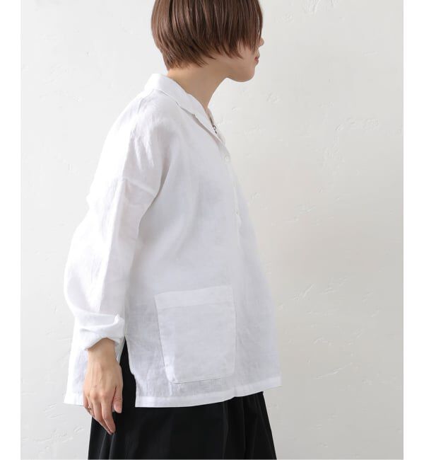journal standard luxe「《追加予約》リネンワッシャー スキッパーシャツ」|シャツ・ブラウス|