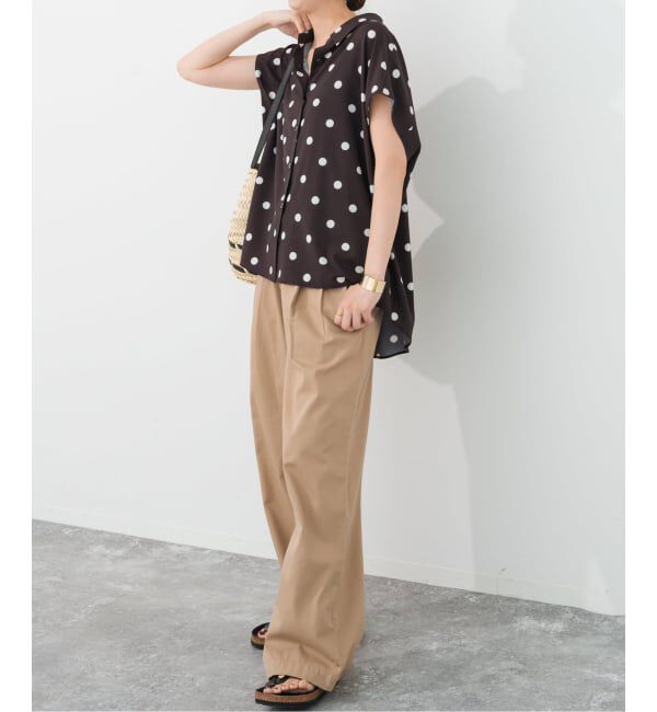 Spick and Span「《一部店舗+WEB限定 / 追加》ドットフレンチスリーブシャツ」|シャツ・ブラウス|