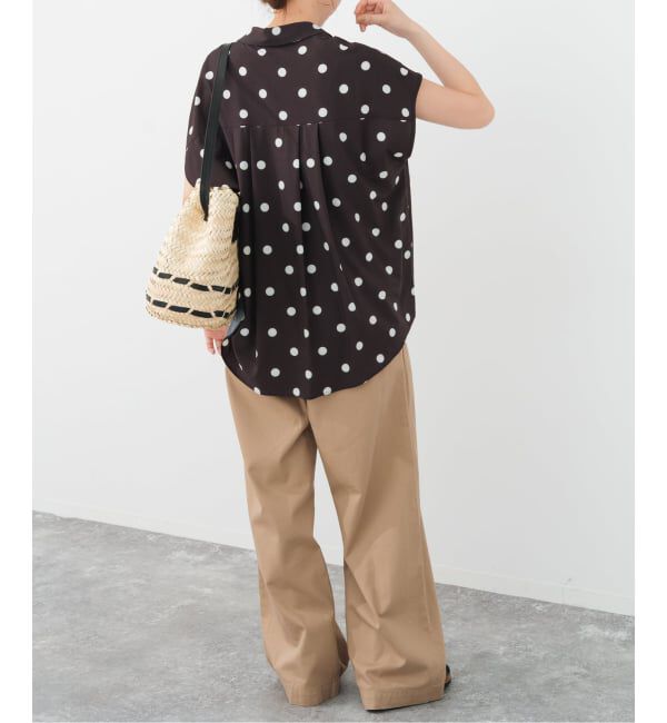Spick and Span「《一部店舗+WEB限定 / 追加》ドットフレンチスリーブシャツ」|シャツ・ブラウス|
