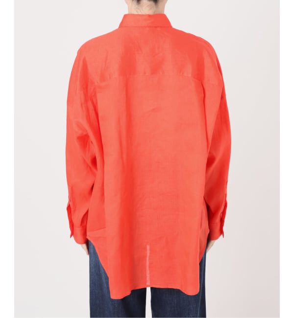 Spick and Span「《新色有り / 追加》 80リネンカシュクール ビッグシャツ」|シャツ・ブラウス|
