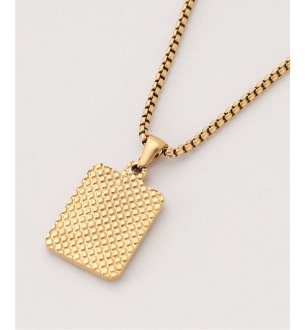 NOBLE「PETIT MOMENTS/プティモーメント Intial Rectangle Pendant Necklace」|ネックレス|
