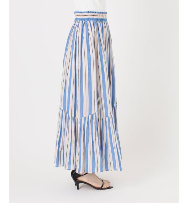 Spick and Span「《別注カラー有 / 予約》ne Quittez pas CottonVoile StripeSlant Panel Skirt*」|スカート|