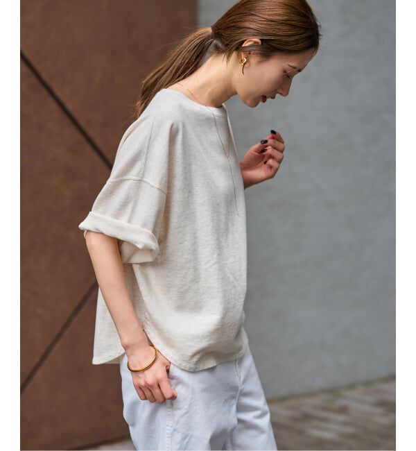FRAMeWORK「≪WEB限定 / 追加≫ミニ裏毛ハーフスリーブラウンドTee 2」|Tシャツ・カットソー|