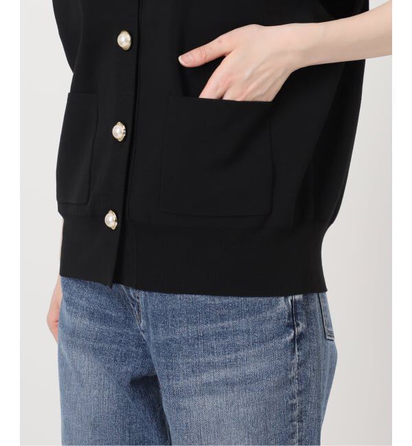 Spick and Span「《WEB限定 / 追加予約》パールボタンウォッシャブルニットベスト」|ニット・セーター|