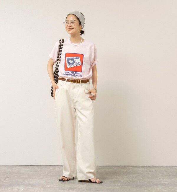 MAQWEL「【MAQWEL/マクウェル】ウォッシャブルRADIO Maqwel オープンエンドプリントTシャツ」|Tシャツ・カットソー|