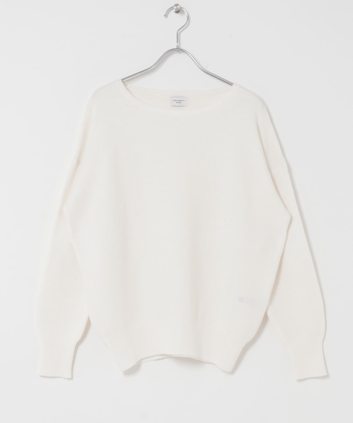 URBAN RESEARCH DOORS「コットンボートネックガーターKNIT」|ニット・セーター|