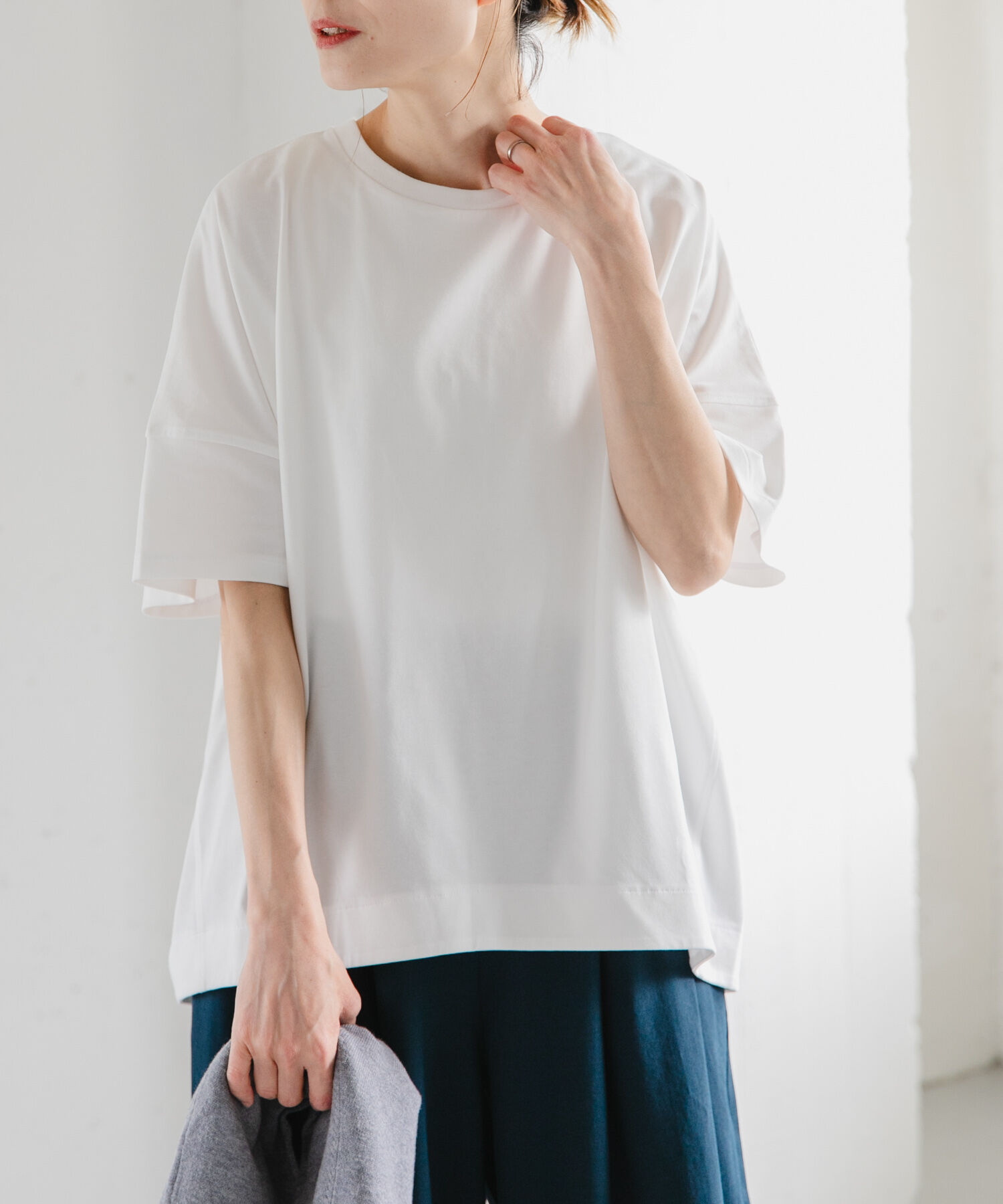 URBAN RESEARCH DOORS「FORK&SPOON　コクーンショートスリーブTシャツ」|Tシャツ・カットソー|
