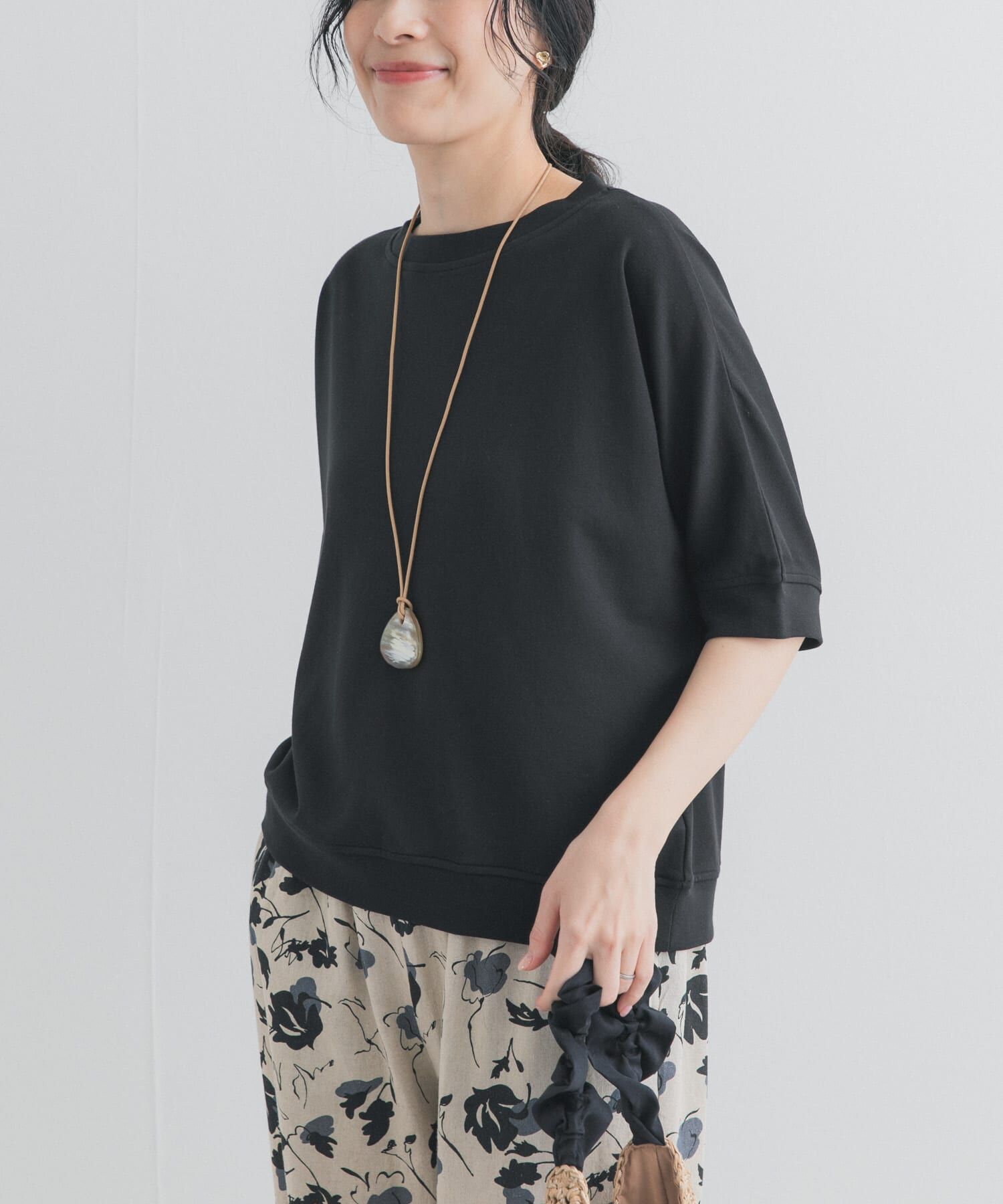 URBAN RESEARCH DOORS「モダールコットン裏毛ドルマンプルオーバー」|Tシャツ・カットソー|