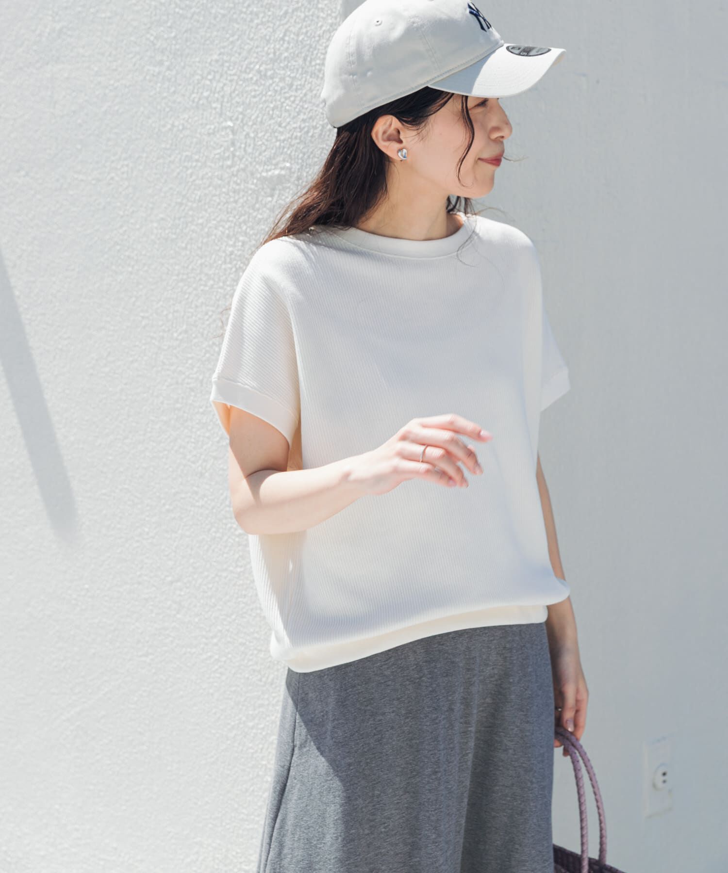 URBAN RESEARCH DOORS「タックフライスフレンチTシャツ」|Tシャツ・カットソー|