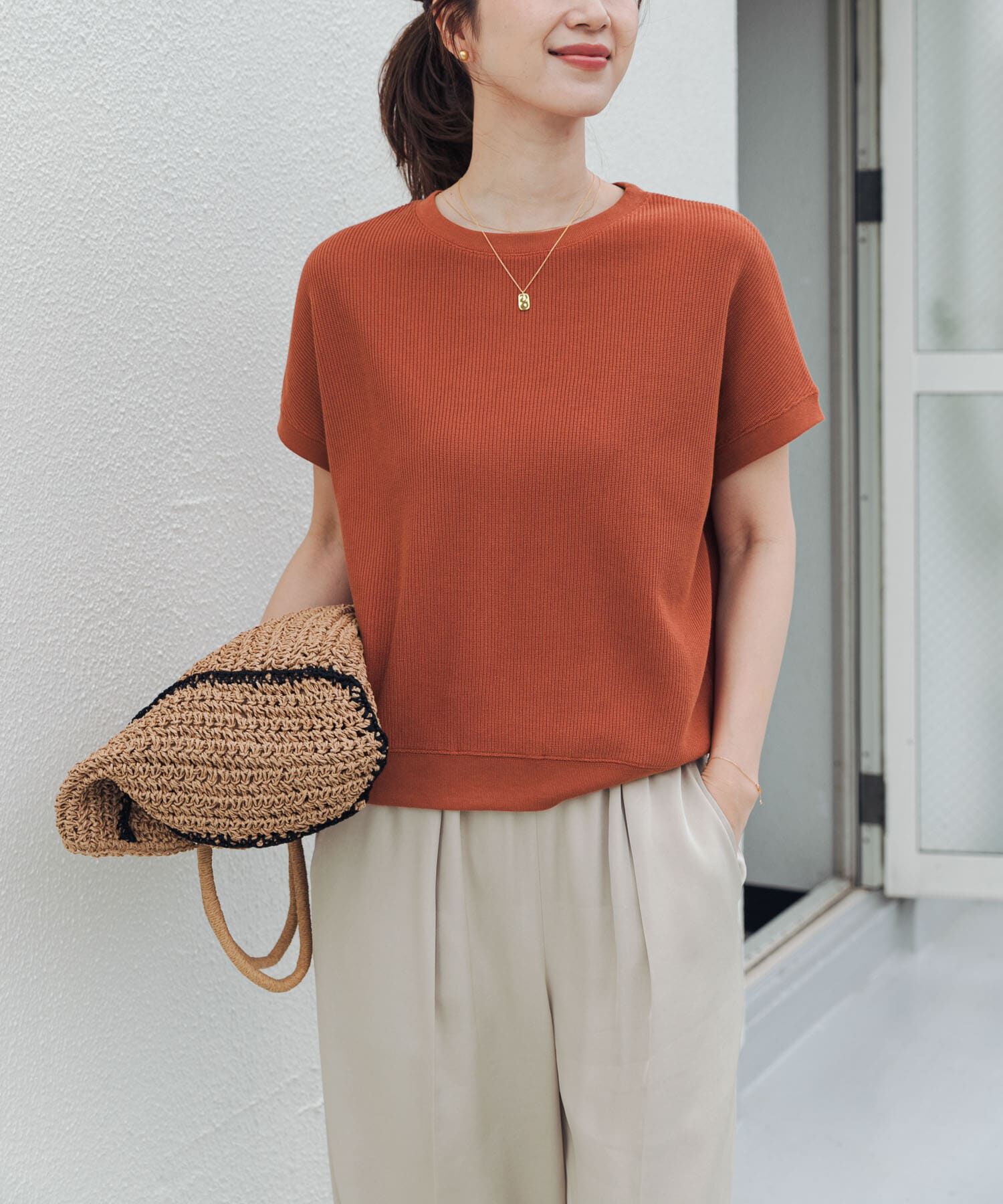 URBAN RESEARCH DOORS「タックフライスフレンチTシャツ」|Tシャツ・カットソー|