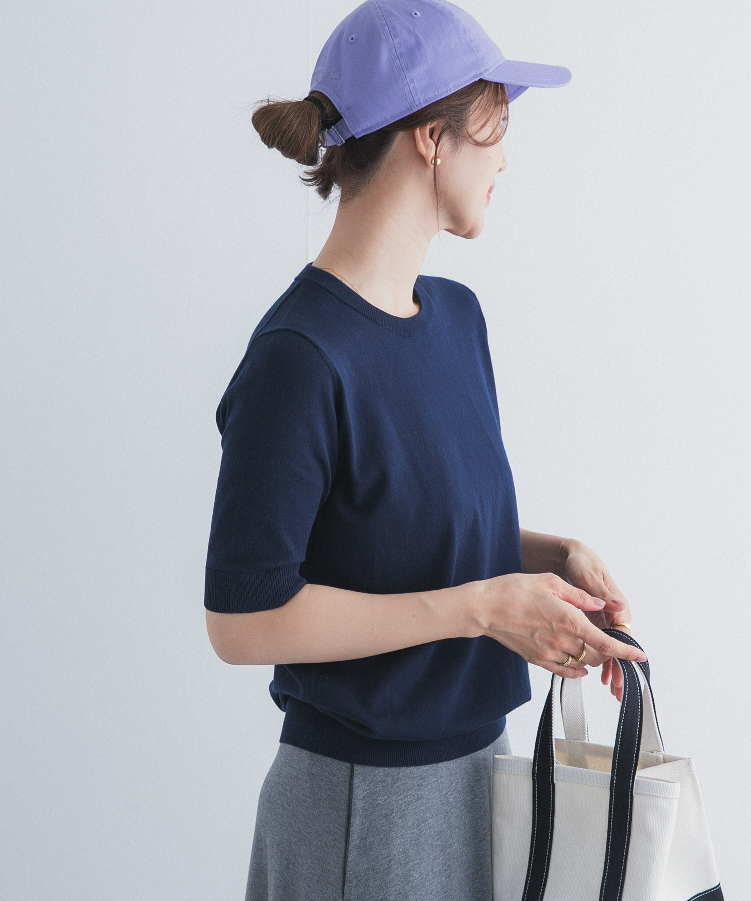 URBAN RESEARCH DOORS「『UR TECH ひやサラクール』コットンハーフスリーブKNIT」|ニット・セーター|