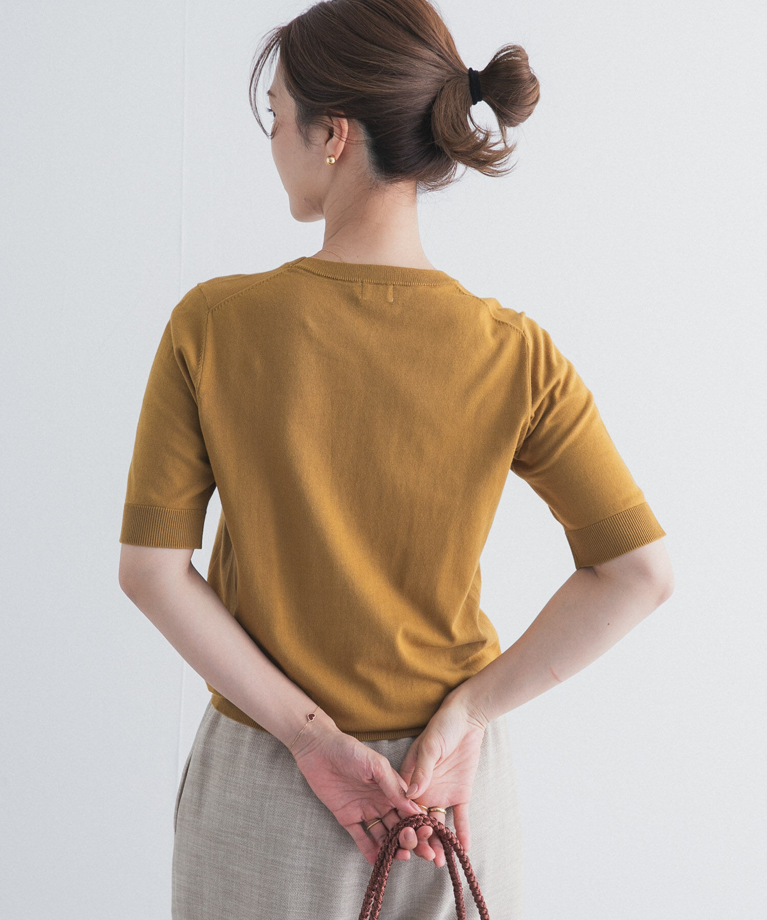 URBAN RESEARCH DOORS「『UR TECH ひやサラクール』コットンハーフスリーブKNIT」|ニット・セーター|