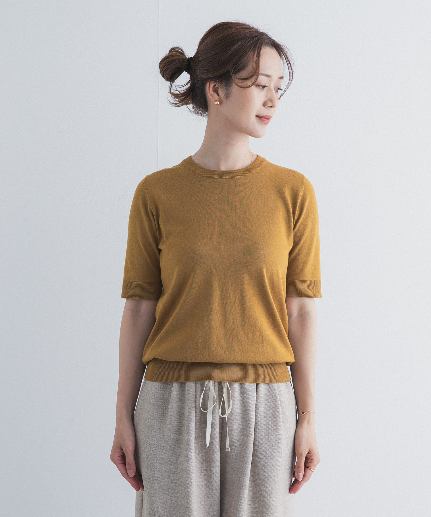 URBAN RESEARCH DOORS「『UR TECH ひやサラクール』コットンハーフスリーブKNIT」|ニット・セーター|
