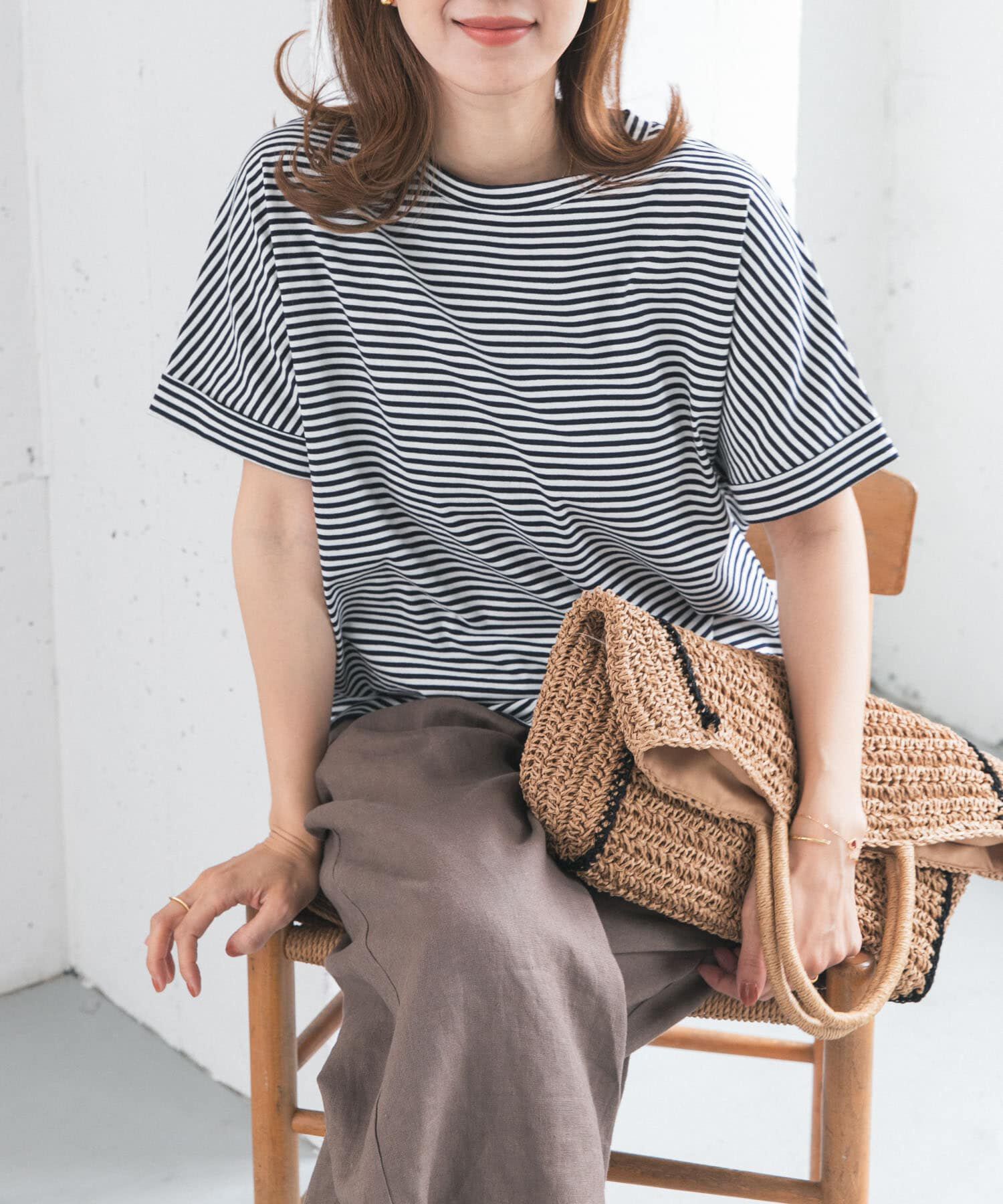 URBAN RESEARCH DOORS「『UR TECH』コットンロールスリーブプルオーバー」|Tシャツ・カットソー|