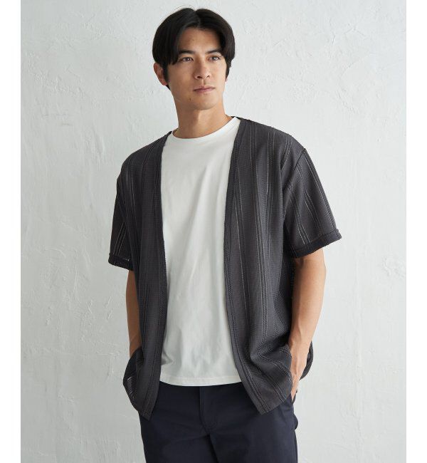 ikka「【接触冷感／吸水速乾】ラッセルカーディガン冷感インナーセット【2点セット】」|Tシャツ・カットソー|